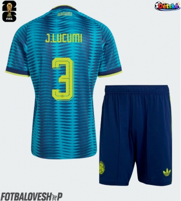 Kolumbie Jhon Lucumi #3 Dětské Venkovní Dres MS 2026 Krátký Rukáv (+ trenýrky)